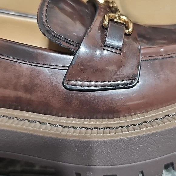 Sam Edelman Laurs Llug Platform Sole Loafers Womens in Brown - Picture 9 of 10